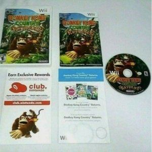 Donkey Kong COUNTRY Returns Nintendo Wii  Videogame Complete Set + Manual + Case